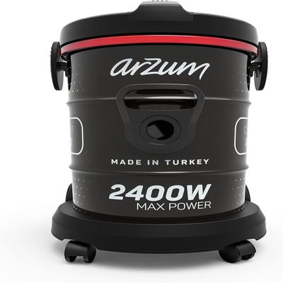 Arzum AR4106 Drum Vacuum Cleaner 2400 Watts, 21 liter,Black