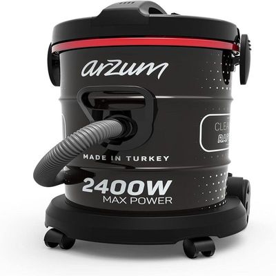 Arzum AR4106 Drum Vacuum Cleaner 2400 Watts, 21 liter,Black