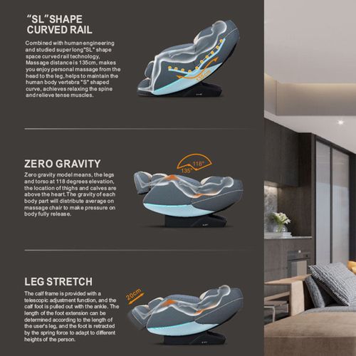 ARES iSmart-2 + iFeel Foot Massager | “SL” Shape Curved Rail