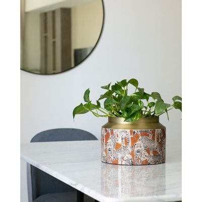 AUDREY METAL VASE - WIDE