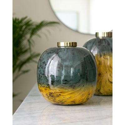 MERCURY METAL VASE - SHORT