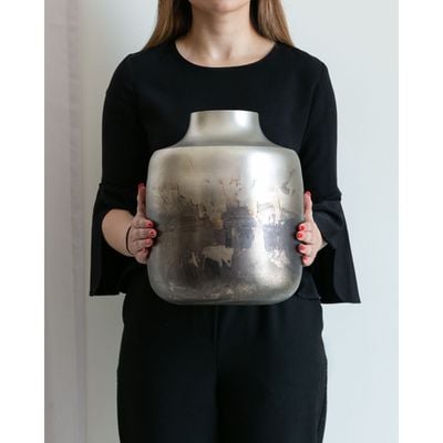 SOMBRA METAL VASE - SHORT