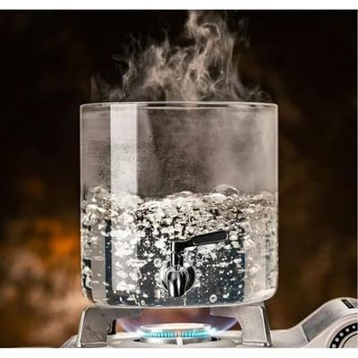  1CHASE® Borosilicate Glass Drink Dispenser with Spigot and Wooden Stand 5 Litre