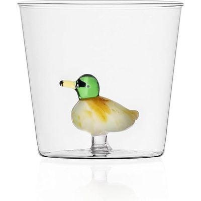  1CHASE® Borosilicate Three Dimentional Animal Design Glass Cups 300 ML (Duck)