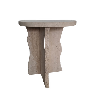 Travertine Side Table 45X45X50Cm