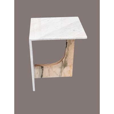 White Marble Side Table 50X45X35Cm