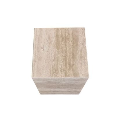 Travertine Plinth Side Table 50X30X30Cm