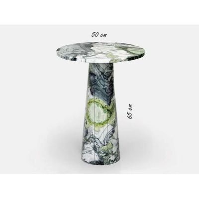 White Beauty Green Side Table 50 Cm Dia 65 Cm