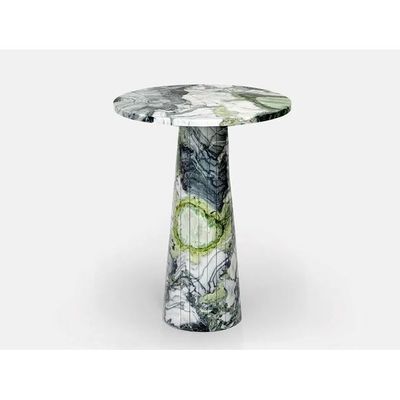 White Beauty Green Side Table 50 Cm Dia 65 Cm