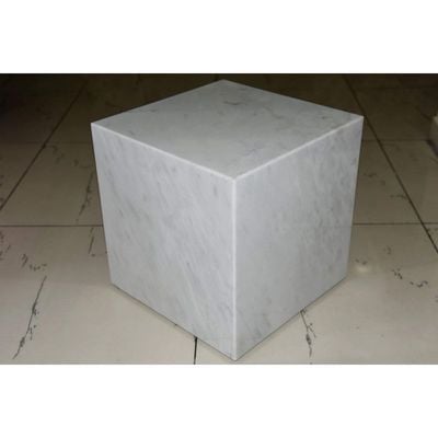 White Carrara Side Table Cube Size 40X40X40Cm