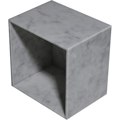 White Carrara Vase Box For Flowers Or Any Organizer 20X20X15Cm 