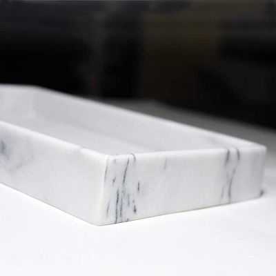 White Marble Organizer Tray Size 35X20X4Cm