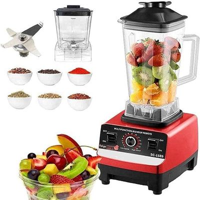 Silver Crest Double Cup Commercial 2.5L 4500W BPA Free Heavy Duty Blender Mixer Electric High Speed Juicer Food Processor Ice Smoothies Crusher Blander
