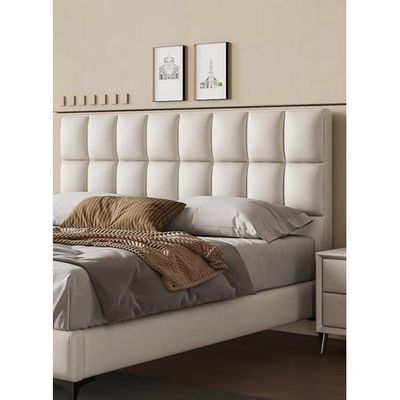Wooden Twist Melfi Modernize Leatherette Upholstery Bed for Luxury Bedroom (King)