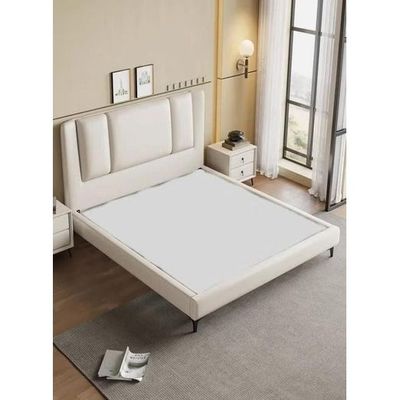 Wooden Twist Italian Minimalism Modernize Leatherette Upholstery Bed for Luxury Bedroom
