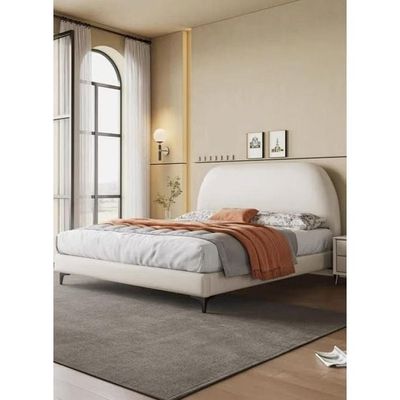 Wooden Twist Attractive Modernize Velvet Upholstery Bed for Luxury Bedroom