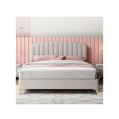 Impel Modernize Velvet Upholstery Bed for Luxury Bedroom