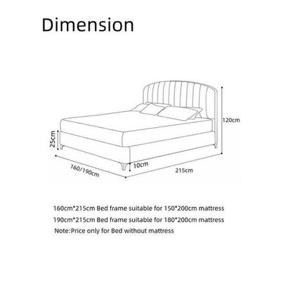 Wooden Twist Impel Modernize Velvet Upholstery Bed for Luxury Bedroom