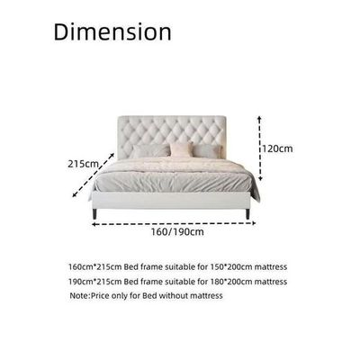 Wooden Twist Obvious Button Tufted Modernize Velvet Upholstery Bed for Luxury Bedroom