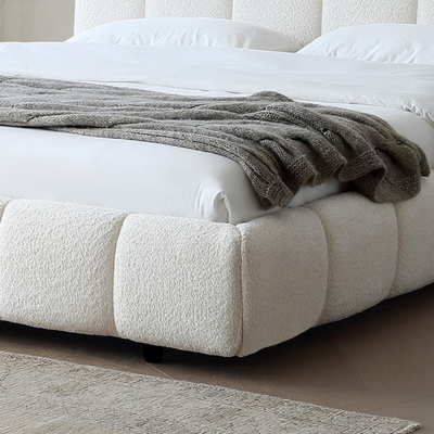 Tactic Modernize Boucle Upholstery Bed for Luxury Bedroom Contemporary, Stylish, and Elegant