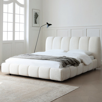 Tactic Modernize Boucle Upholstery Bed for Luxury Bedroom Contemporary, Stylish, and Elegant