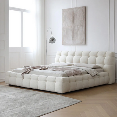 Elegance Modernize Boucle Upholstery Bed for Luxury Bedroom Contemporary, Stylish, and Elegant