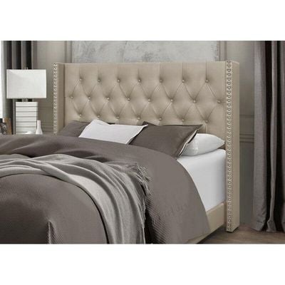 Modern Button Tufted Back Soft Holland Queen Size Bed