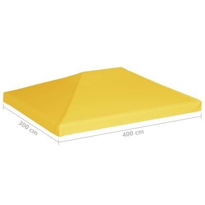 Gazebo Top Cover 270 g/m² 4x3 m Yellow