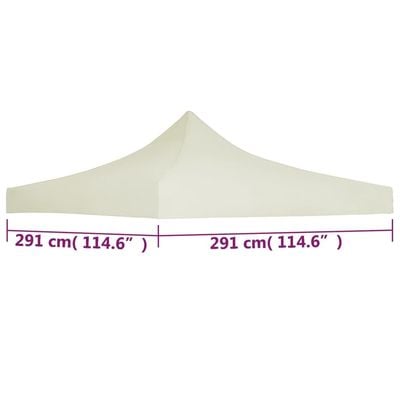 Party Tent Roof 3x3 m Cream