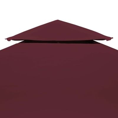 2-Tier Gazebo Top Cover 310 g/m² 4x3 m Bordeaux