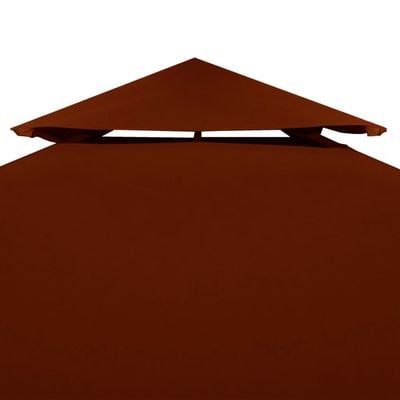 2-Tier Gazebo Top Cover 310 g/m² 3x3 m Terracotta