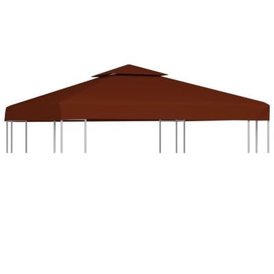 2-Tier Gazebo Top Cover 310 g/m² 3x3 m Terracotta