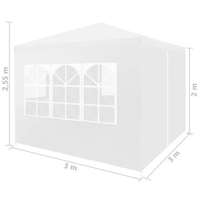 Party Tent 3x3 m White