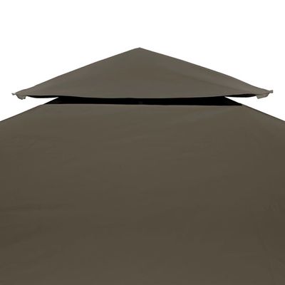 2-Tier Gazebo Top Cover 310 g/m² 3x3 m Taupe