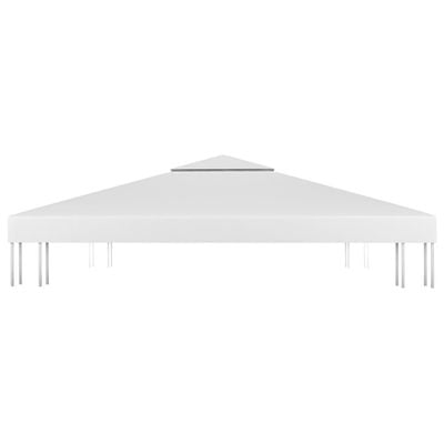 2-Tier Gazebo Top Cover 310 g/m² 4x3 m White