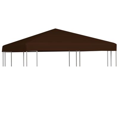 Gazebo Top Cover 310 g/m² 3x3 m Brown