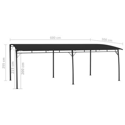 Garden Sunshade Awning 6x3x2.55 m Anthracite