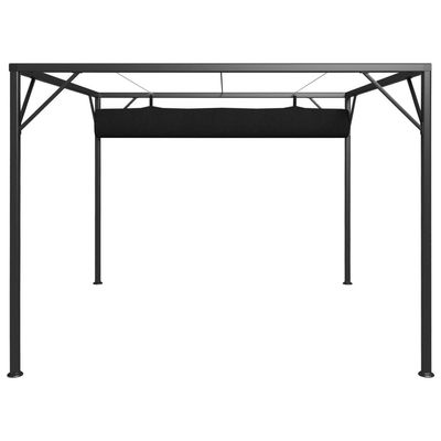 Garden Gazebo with Retractable Roof Canopy 3x3 m Anthracite