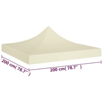 Party Tent Roof 2x2 m Cream 270 g/m²