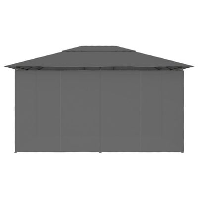 Garden Marquee with Curtains 4x3 m Anthracite