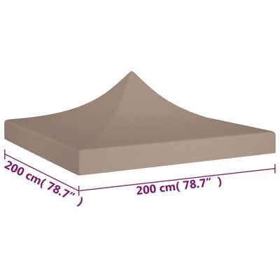 Party Tent Roof 2x2 m Taupe 270 g/m²