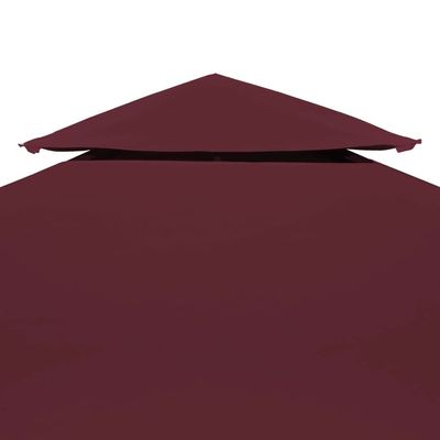 2-Tier Gazebo Top Cover 310 g/m² 3x3 m Bordeaux