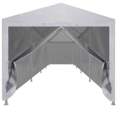 Party Tent with 10 Mesh Sidewalls 12x3 m