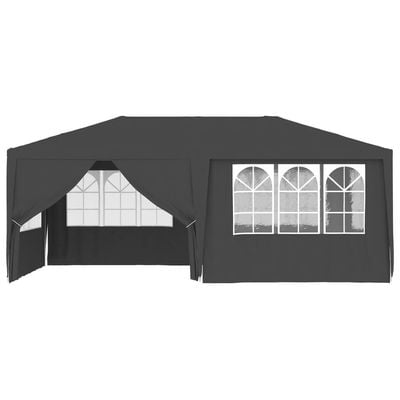 Professional Party Tent with Side Walls 4x6 m Anthracite 90 g/m?