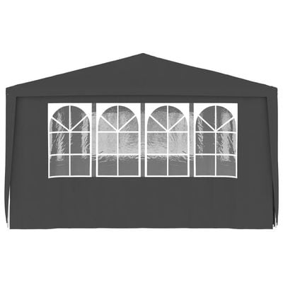 Professional Party Tent with Side Walls 4x6 m Anthracite 90 g/m?