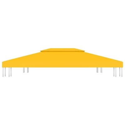 2-Tier Gazebo Top Cover 310 g/m² 4x3 m Yellow