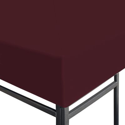 Gazebo Top Cover 310 g/m² 3x4 m Bordeaux