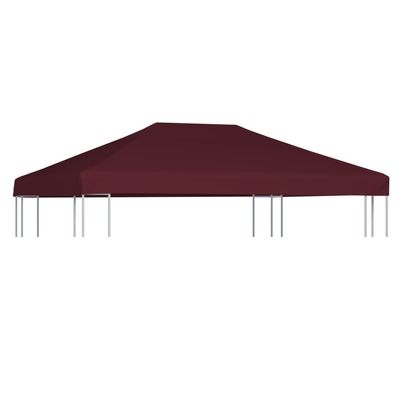 Gazebo Top Cover 310 g/m² 3x4 m Bordeaux