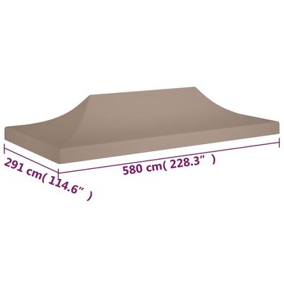 Party Tent Roof 6x3 m Taupe 270 g/m²