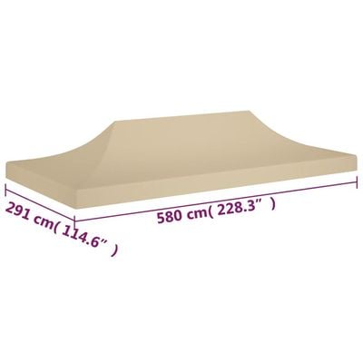 Party Tent Roof 6x3 m Beige 270 g/m²